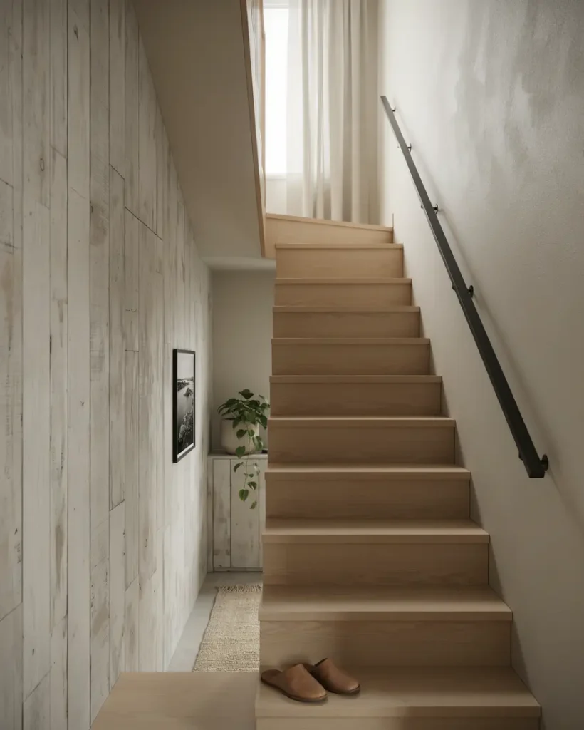 trapphusrenovering med nya ytskikt och belysning i gud vendels
